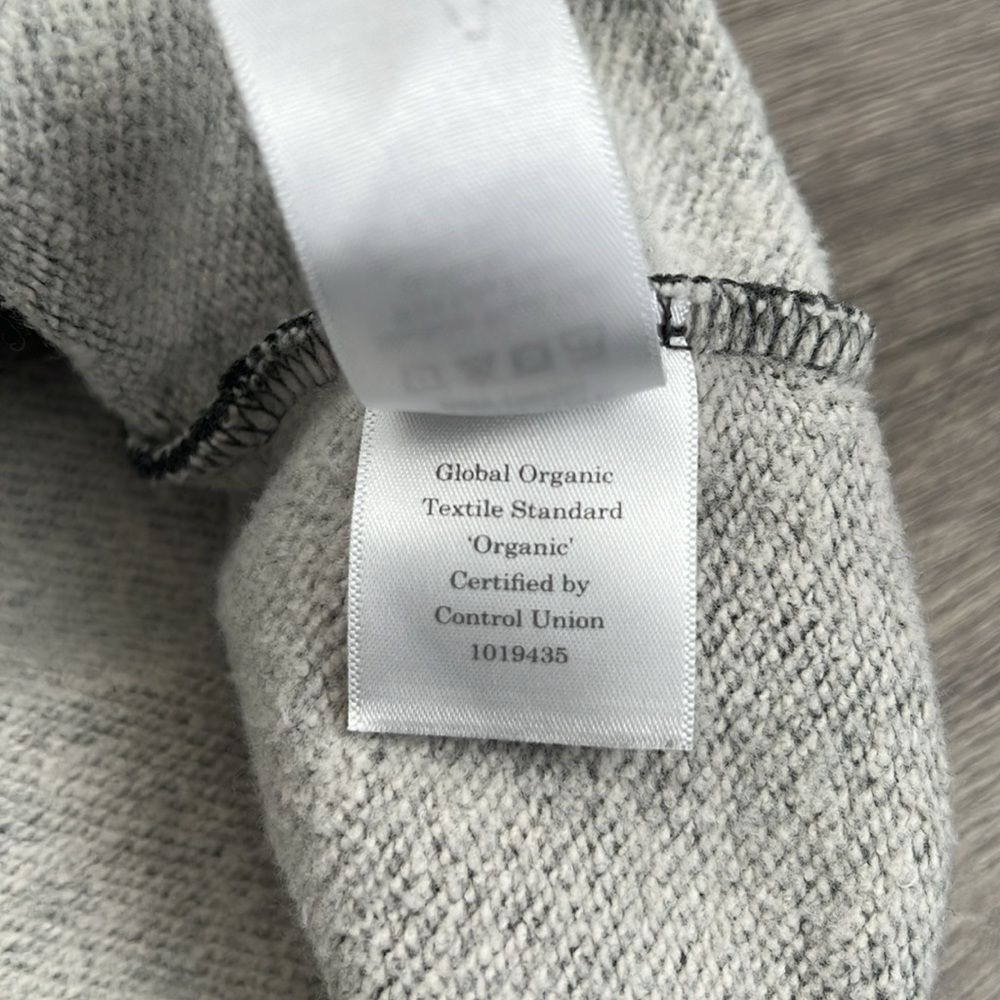 EVERLANE Hoodie Mens Medium The Track Organic Cotton Heather Gray Retro 90s NWT - Picture 10 of 12